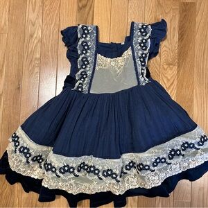 Rose Charlotte 6 Navy Blue Lace Dress